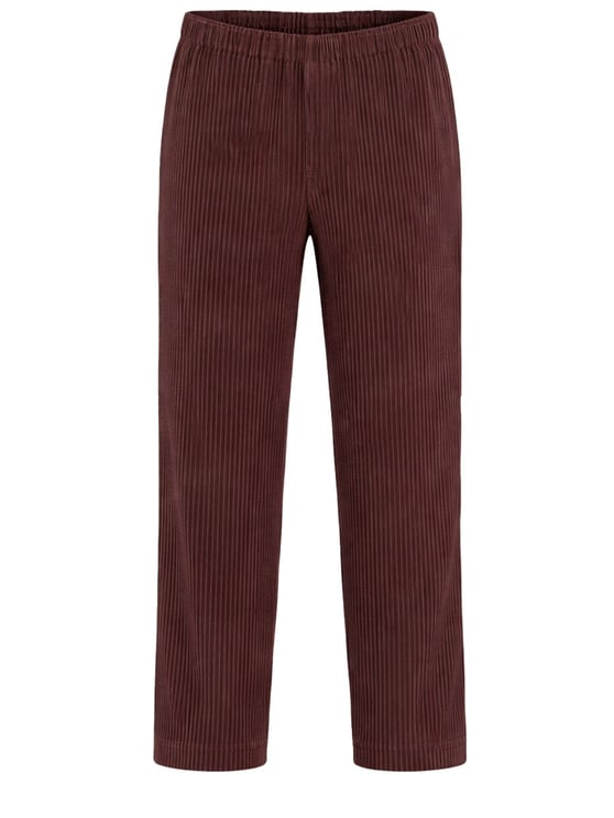 HOMME PLISSÉ ISSEY MIYAKE Grey Pleated Polyester Cropped Pants