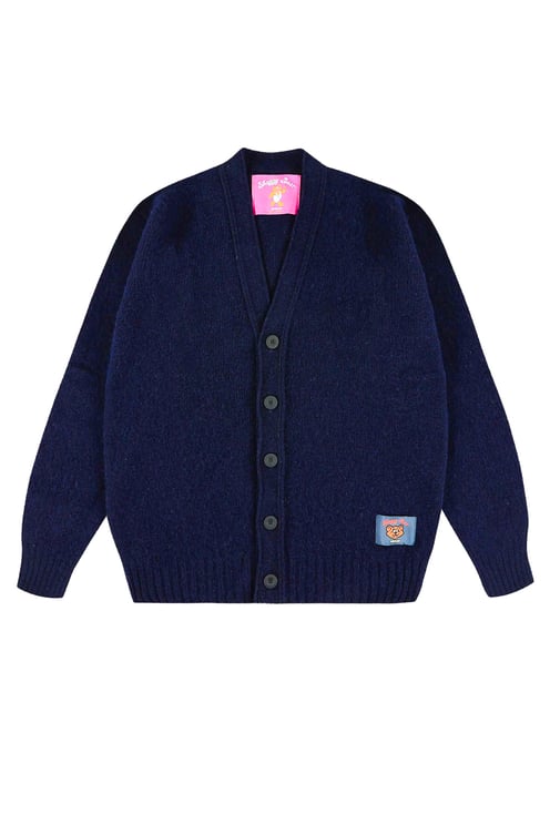 Howlin Shaggy Bear Boxy Fit Shetland Wool Cardigan