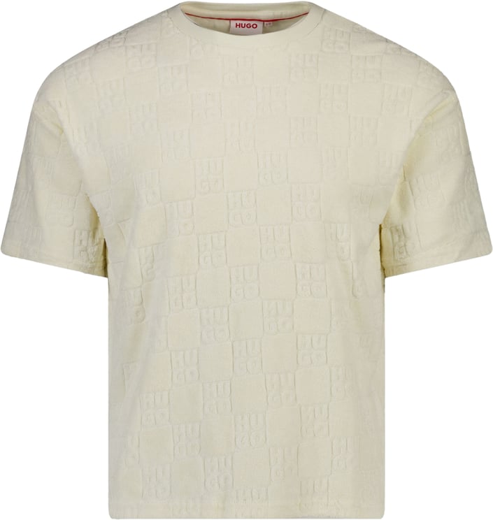 Hugo HUGO Kinder Jongens T-Shirt In Licht Beige