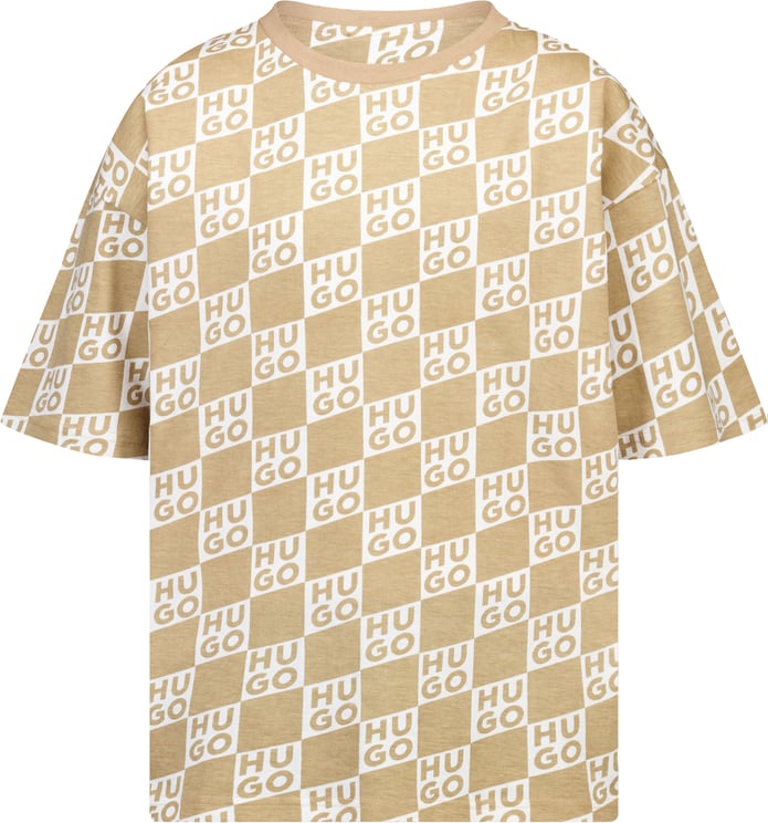 Hugo HUGO Kinder Jongens T-Shirt In Beige