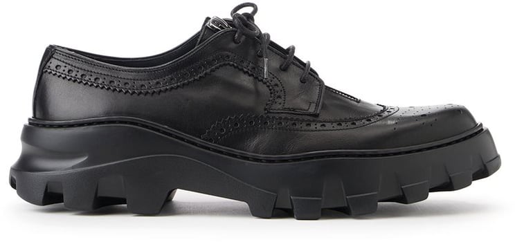 Iceberg Black lace-up shoes with XL grooved sole in lightweight rubber