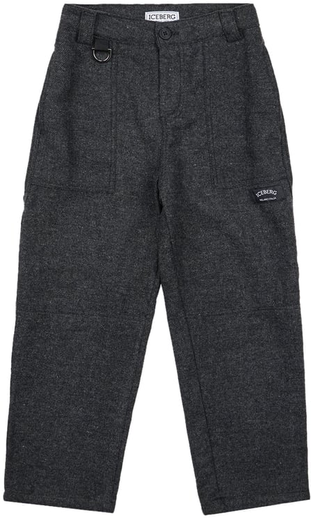 Iceberg KIDS - Gray cargo pants in urban technical fabric