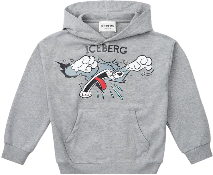 Iceberg KIDS - Junior Heather Gray Hoodie with Looney Tunes Tom