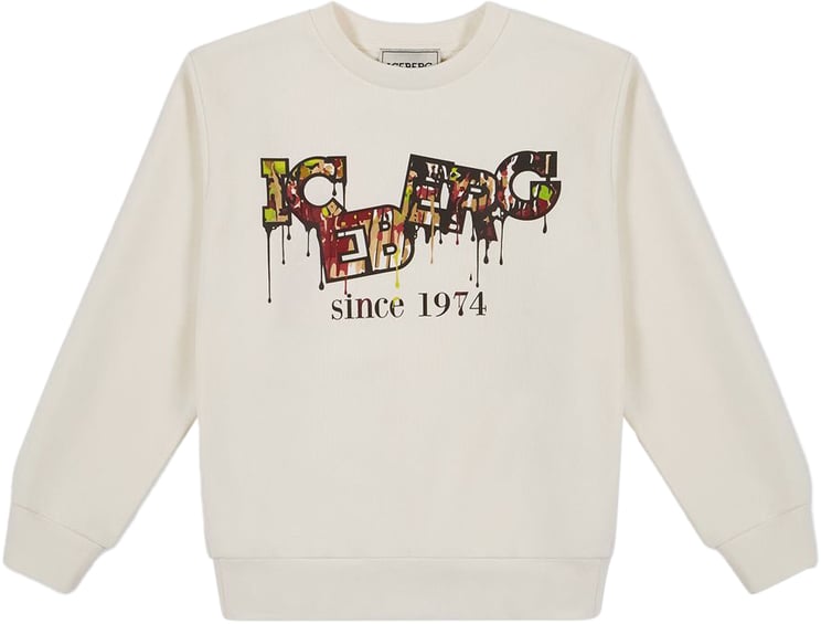 Iceberg KIDS - Iceberg Vanilla Crewneck Sweatshirt with Pop Logo