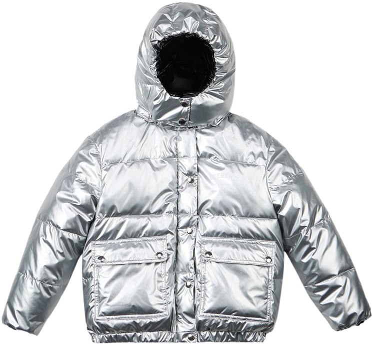 Iceberg KIDS - Silver down jacket with hood and pockets