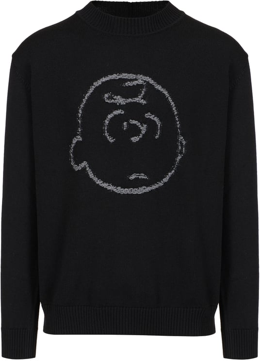 Iceberg New regular fit crew neck sweater in black extra-fine merino wool