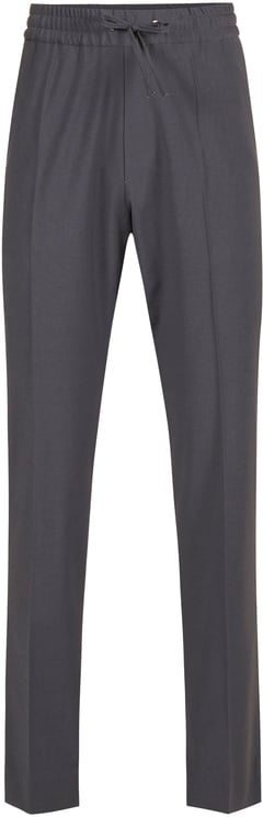 Iceberg Dark grey cool wool fabric trousers with elastic waist