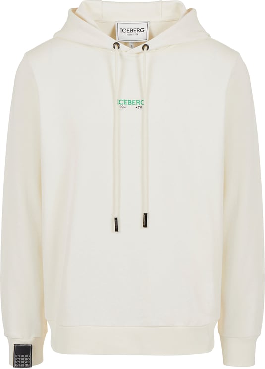 Iceberg Vanilla sweatshirt with embroidered Iceberg logo and print on the back