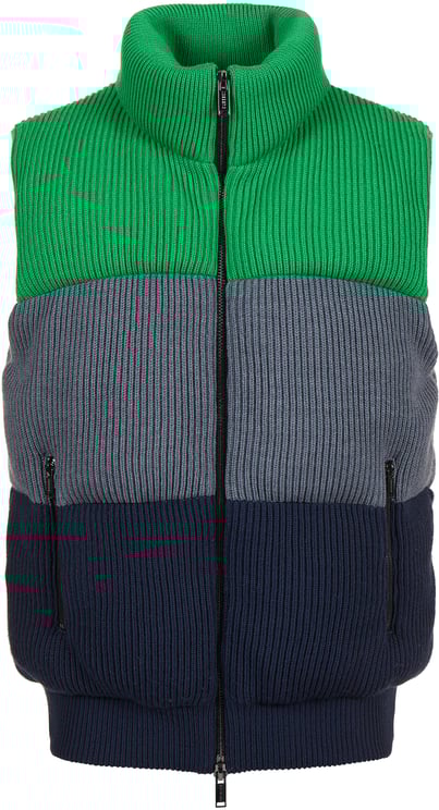 Iceberg Melange full color block knitted band jacket