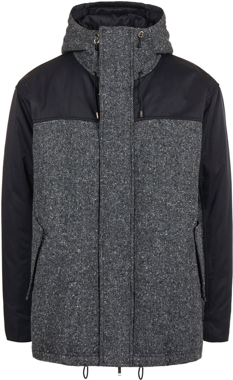 Iceberg Comfort fit jacket in a mix of fabrics and greys: sophisticated lightness and functionality