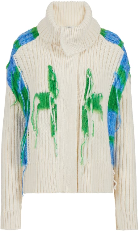 Iceberg Wool and alpaca cardigan with hammer sleeve and original details