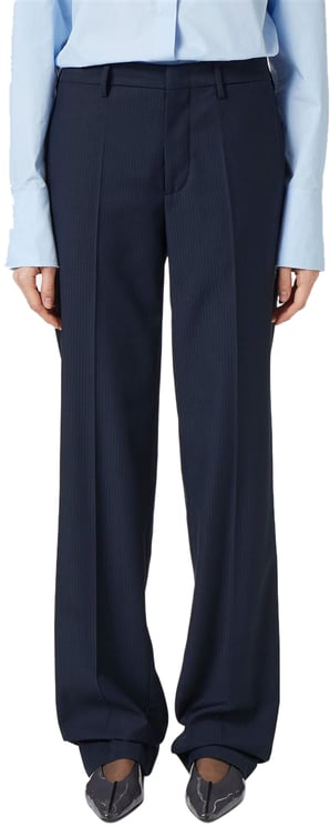 Iceberg New fit blue pinstripe trousers in technical viscose