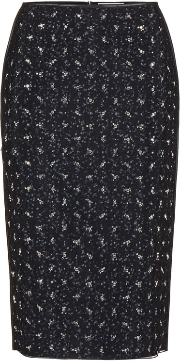 Iceberg Regular fit pencil skirt with print on black and grey background