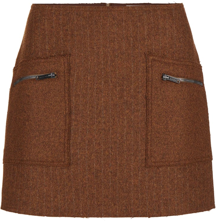 Iceberg Mini skirt in double pinstriped cloth with contrasting details