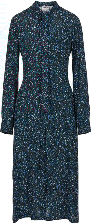 Iceberg New shape dress with black and green background print in eco-true viscose