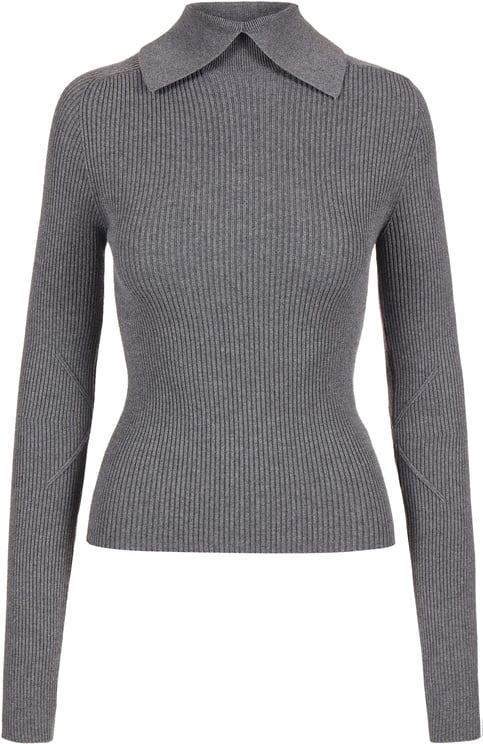 Iceberg Slim-fit mock turtleneck sweater in stretch viscose in medium gray