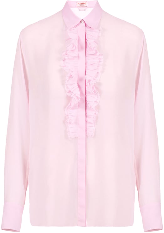 Iceberg Regular-fit shirt in pink technical chiffon