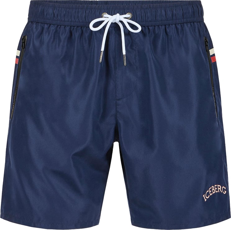 Iceberg Classic blue boxer swim shorts with an essential design