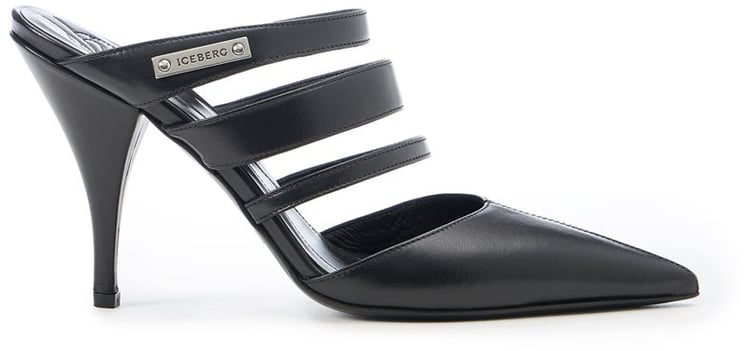 Iceberg Black sandals with straps and thin heel