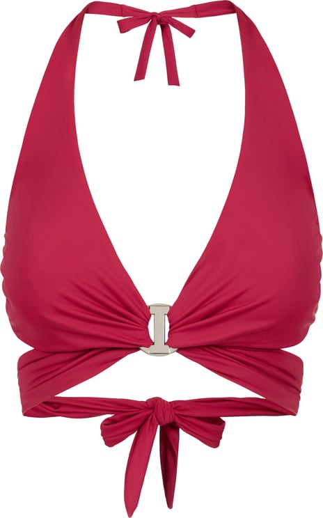 Iceberg Red bikini top with a center detail