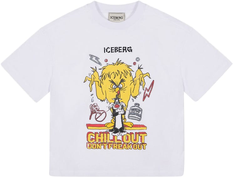 Iceberg KIDS - Optic white T-shirt for boys with print