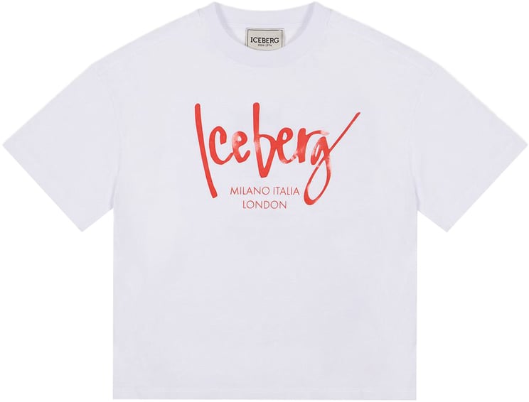 Iceberg KIDS - Optic white T-shirt for boys with logo