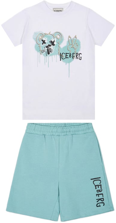 Iceberg KIDS - Green outfit for boys with graphic print