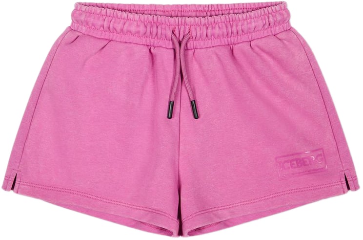 Iceberg KIDS - Hydrangea-colored fabric shorts for girls
