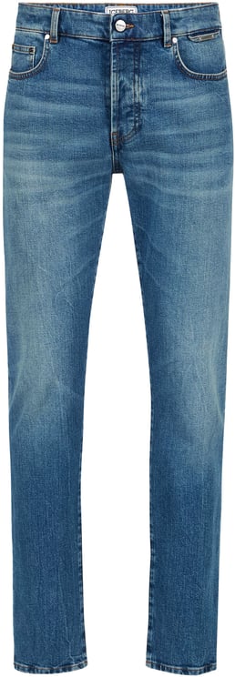 Iceberg Indigo 5-pocket stone-washed denim pants with a regular fit