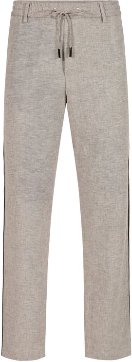 Iceberg Jogging pants in a rope shade, made from diagonal linen-blend fabric