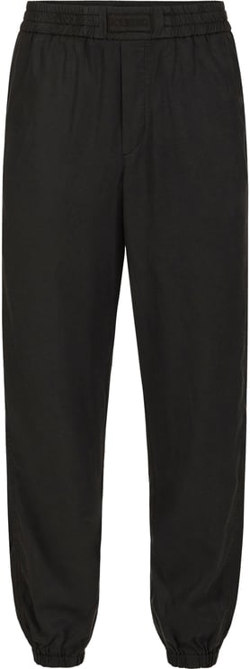 Iceberg Black new fit pants in technical fabric with elastic waistband