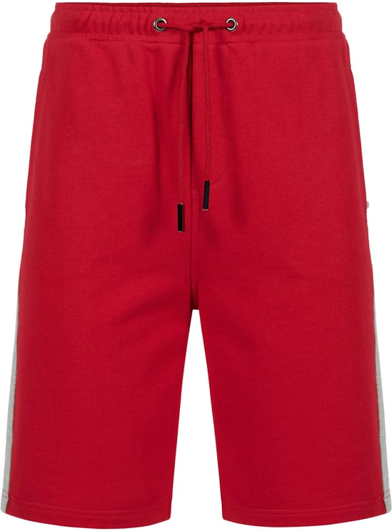 Iceberg Red and gray slim fit cotton jersey Bermuda shorts