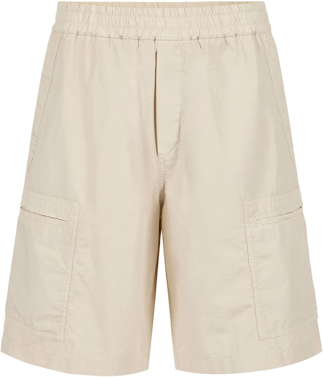 Iceberg Regular fit beige Bermuda shorts in garment-dyed parachute fabric