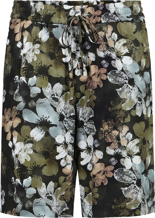Iceberg Regular fit Bermuda shorts in viscose, featuring a green and black pattern