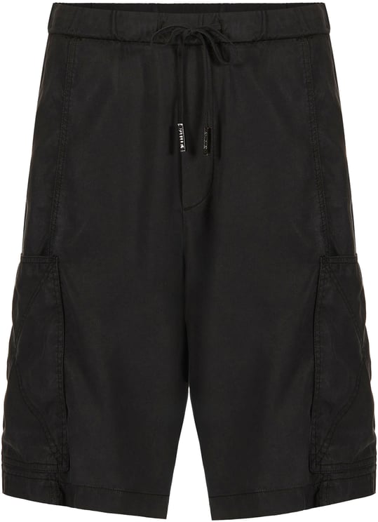 Iceberg Black cargo fit Bermuda shorts in technical fabric