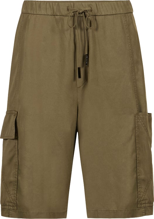 Iceberg Khaki cargo fit Bermuda shorts in technical fabric