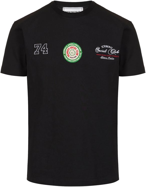 Iceberg Slim fit black cotton jersey T-shirt