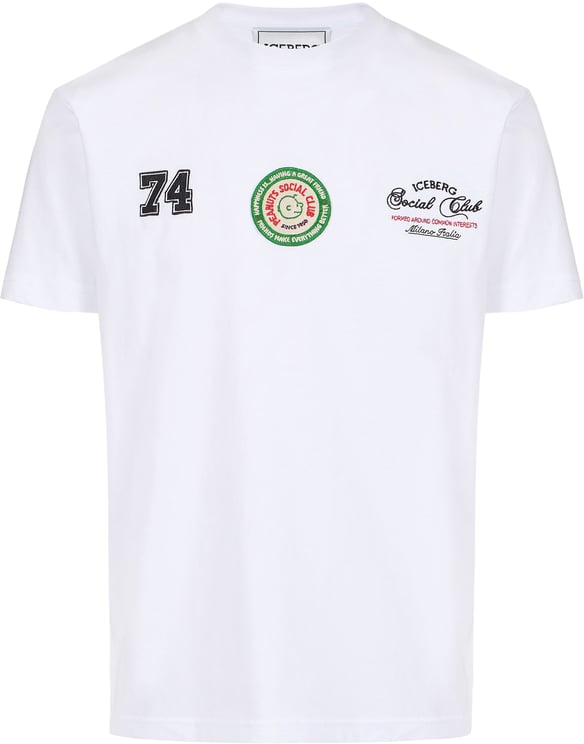 Iceberg Slim fit optic white cotton jersey T-shirt