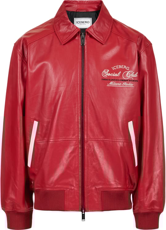 Iceberg Dark red leather jacket