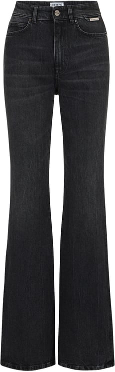 Iceberg Black 5-pocket denim pants in stone wash with a new flare fit
