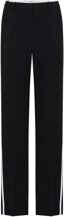 Iceberg Black straight leg pants in viscose cady fabric