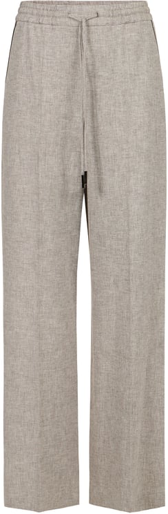 Iceberg Relaxed fit rope-colored diagonal linen blend pants