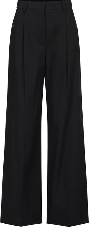 Iceberg Comfort fit black cotton poplin straight leg pants