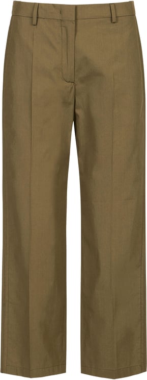 Iceberg Regular fit khaki cotton poplin pants