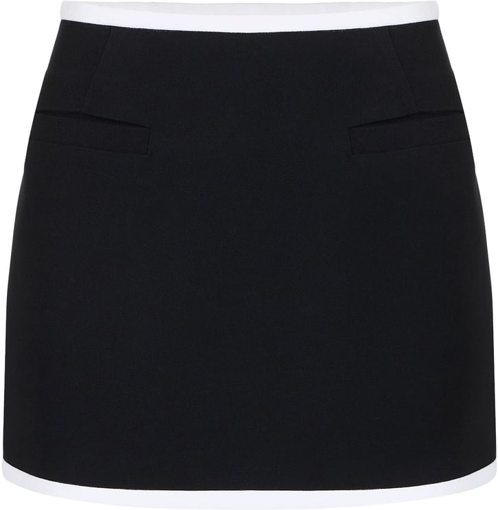 Iceberg Black low-waisted mini-fit viscose cady skirt
