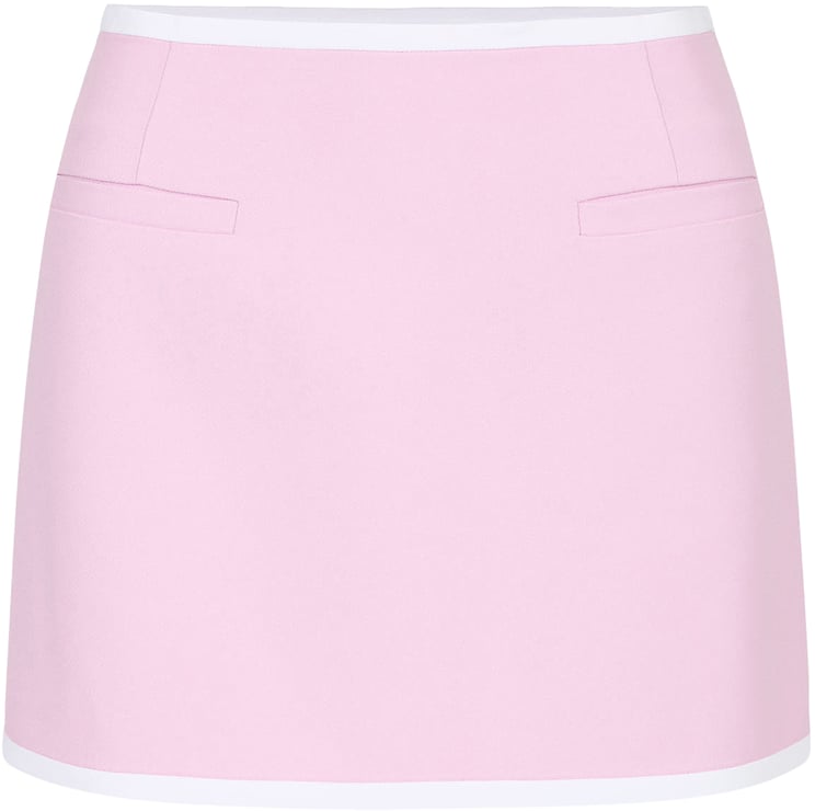 Iceberg Pink low-waisted mini-fit viscose cady skirt