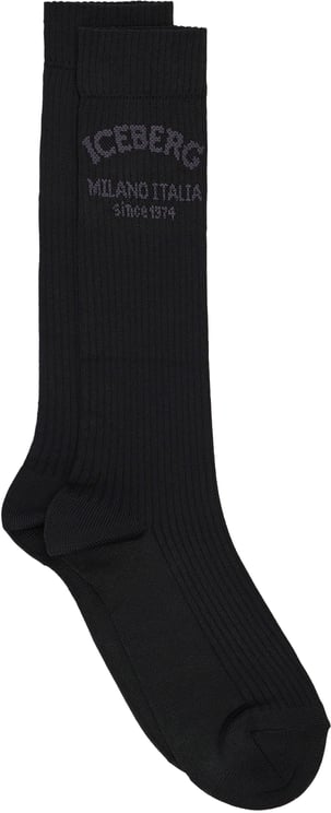 Iceberg Black socks in technical viscose