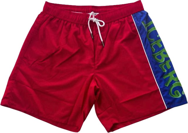 Iceberg Iceberg Red Polyester Men Swim Short
