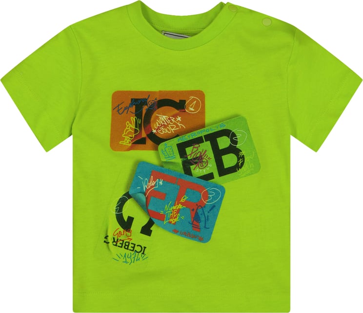 Iceberg Iceberg Baby Jongens T-Shirt In Lime