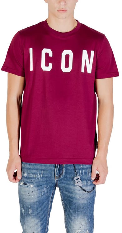 Icon Denim Icon Bordeaux Cotton T-Shirt